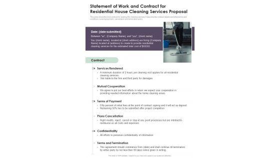 Statement_Of_Work_And_Contract_For_Residential_House_Cleaning_Services_One_Pager_Sample_Example_Document_Slide_1.jpg
