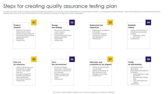 Steps_For_Creating_Quality_Assurance_Testing_Plan_Ppt_Model_Infographics_PDF_Slide_1.jpg