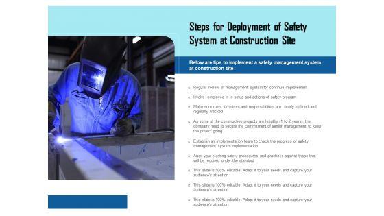 Steps For Deployment Of Safety System At Construction Site Ppt PowerPoint Presentation Pictures Vector PDF Steps For Deployment Of Safety System At Construction Site Ppt PowerPoint Presentation Pictures Vector PDF