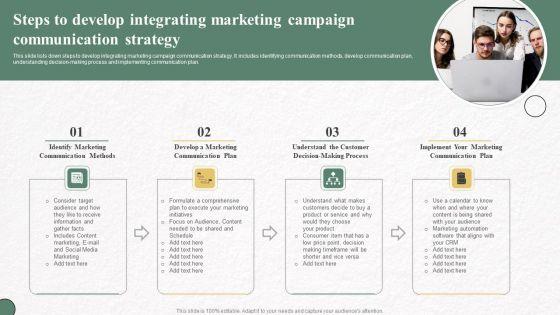 Steps To Develop Integrating Marketing Campaign Communication Strategy Formats PDF Steps To Develop Integrating Marketing Campaign Communication Strategy Formats PDF