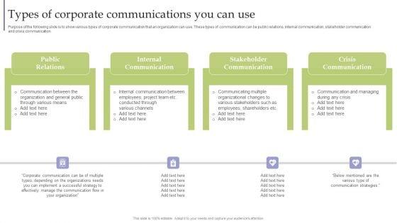 Strategic_Guide_For_Corporate_Executive_Types_Of_Corporate_Communications_You_Can_Use_Graphics_PDF_Slide_1.jpg
