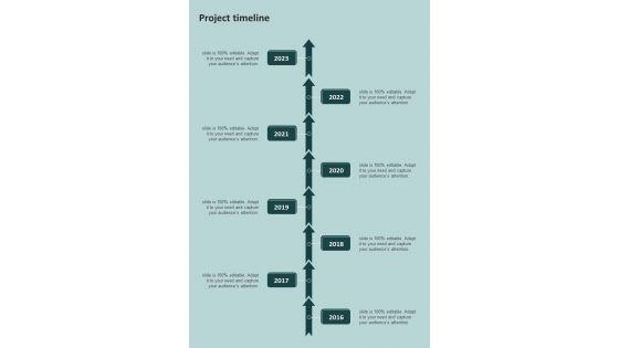 Strategic Project Plan And Administration Proposal Project Timeline One Pager Sample Example Document Strategic Project Plan And Administration Proposal Project Timeline One Pager Sample Example Document