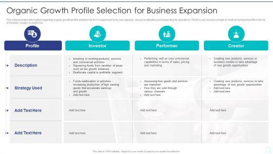 Strategy_Implementation_Playbook_Organic_Growth_Profile_Selection_For_Business_Expansion_Download_PDF_Slide_1.jpg