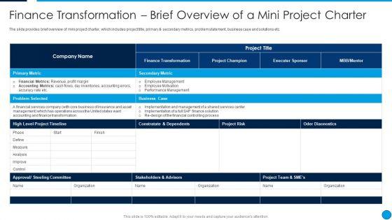 Summary_Finance_Transformation_Brief_Overview_Of_A_Mini_Project_Charter_Infographics_PDF_Slide_1.jpg