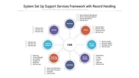 System_Set_Up_Support_Services_Framework_With_Record_Handling_Ppt_PowerPoint_Presentation_Gallery_Inspiration_PDF_Slide_1.jpg