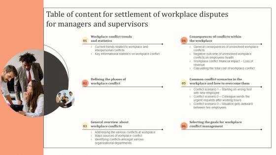 Table_Of_Content_For_Settlement_Of_Workplace_Disputes_For_Managers_And_Supervisors_Summary_PDF_Slide_1.jpg