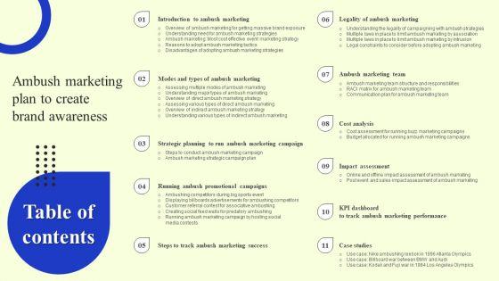 Table_Of_Contents_Ambush_Marketing_Plan_To_Create_Brand_Awareness_Ideas_PDF_Slide_1.jpg