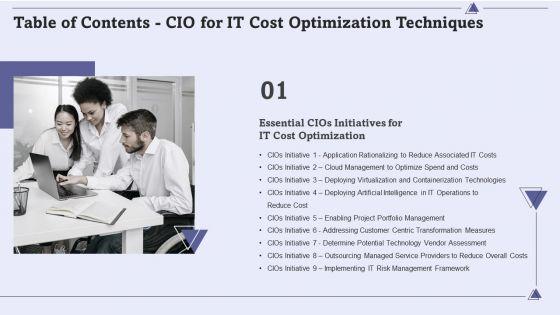 Table_Of_Contents_CIO_For_IT_Cost_Optimization_Techniques_Risk_Graphics_PDF_Slide_1.jpg