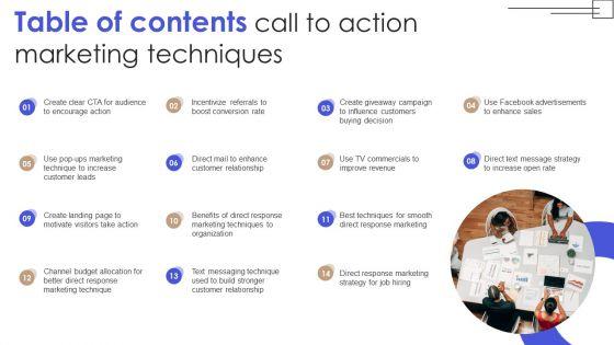 Table_Of_Contents_Call_To_Action_Marketing_Techniques_Topics_PDF_Slide_1.jpg