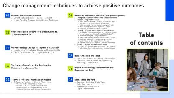 Table_Of_Contents_Change_Management_Techniques_To_Achieve_Positive_Outcomes_Ppt_Layouts_Infographic_Template_PDF_Slide_1.jpg