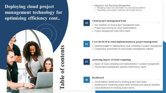 Table_Of_Contents_Deploying_Cloud_Project_Management_Technology_For_Optimizing_Efficiency_Template_PDF_Slide_2.jpg