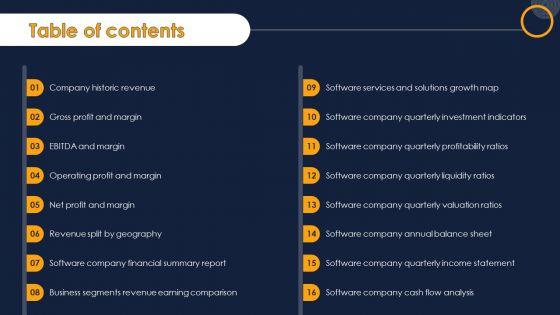 Table_Of_Contents_Financial_Performance_Report_Of_Software_Firm_Infographics_PDF_Slide_1.jpg