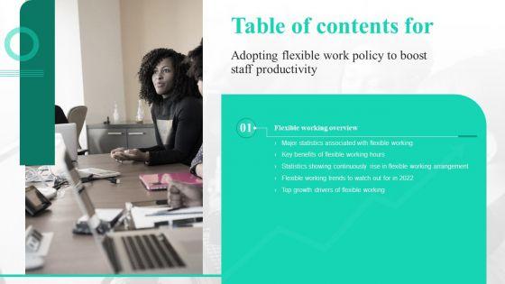 Table_Of_Contents_For_Adopting_Flexible_Work_Policy_Ppt_PowerPoint_Presentation_File_Objects_PDF_Slide_1.jpg