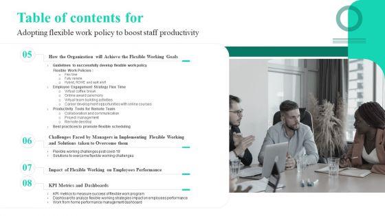 Table_Of_Contents_For_Adopting_Flexible_Work_Policy_Ppt_PowerPoint_Presentation_Gallery_Slides_PDF_Slide_2.jpg