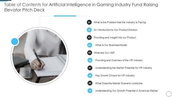 Table_Of_Contents_For_Artificial_Intelligence_In_Gaming_Industry_Fund_Raising_Elevator_Pitch_Deck_Business_Elements_PDF_Slide_1.jpg