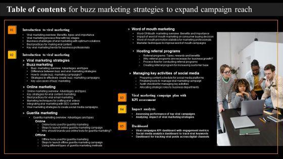 Table_Of_Contents_For_Buzz_Marketing_Strategies_To_Expand_Campaign_Reach_Elements_PDF_Slide_1.jpg