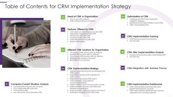 Table_Of_Contents_For_CRM_Implementation_Strategy_Slides_PDF_Slide_1.jpg