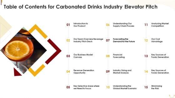 Table_Of_Contents_For_Carbonated_Drinks_Industry_Elevator_Pitch_Ppt_PowerPoint_Presentation_File_Maker_PDF_Slide_1.jpg