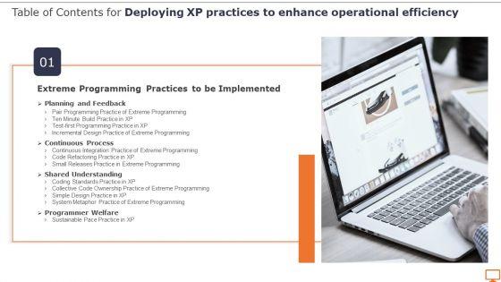 Table_Of_Contents_For_Deploying_XP_Practices_To_Enhance_Operational_Efficiency_Slide_Diagrams_PDF_Slide_1.jpg