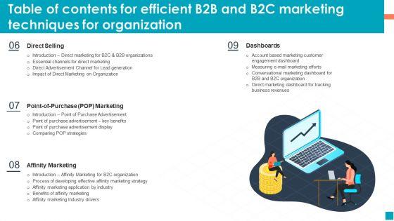 Table_Of_Contents_For_Efficient_B2B_And_B2C_Marketing_Techniques_For_Organization_Portrait_PDF_Slide_2.jpg