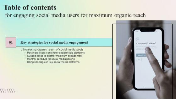 Table_Of_Contents_For_Engaging_Social_Media_Users_For_Maximum_Organic_Reach_Summary_PDF_Slide_1.jpg