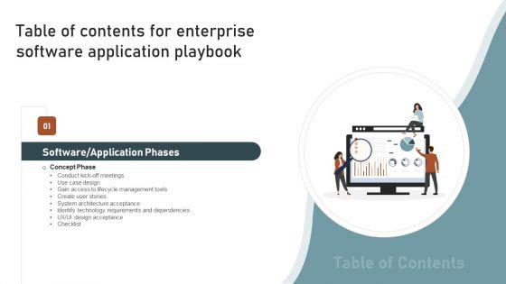 Table_Of_Contents_For_Enterprise_Software_Application_Playbook_Slides_PDF_Slide_1.jpg