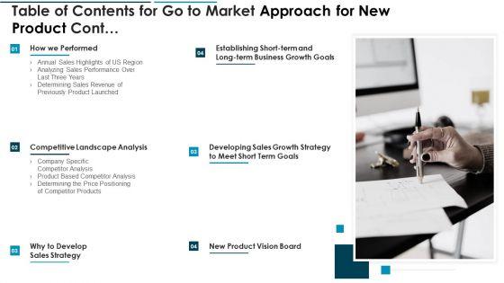 Table_Of_Contents_For_Go_To_Market_Approach_For_New_Product_Cont_Sample_PDF_Slide_1.jpg