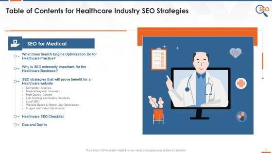 Table_Of_Contents_For_Healthcare_Industry_SEO_Strategies_Training_Ppt_Slide_1.jpg