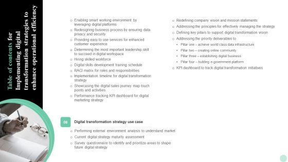 Table_Of_Contents_For_Implementing_Digital_Transformation_Strategies_To_Enhance_Operational_Efficiency_Designs_PDF_Slide_2.jpg