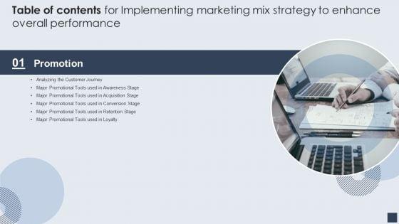 Table_Of_Contents_For_Implementing_Marketing_Mix_Strategy_To_Enhance_Overall_Performance_Tools_Guidelines_PDF_Slide_1.jpg
