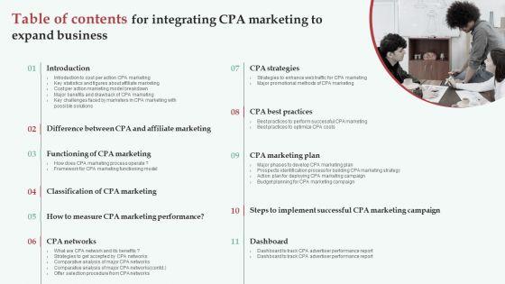Table_Of_Contents_For_Integrating_CPA_Marketing_To_Expand_Business_Sample_PDF_Slide_1.jpg