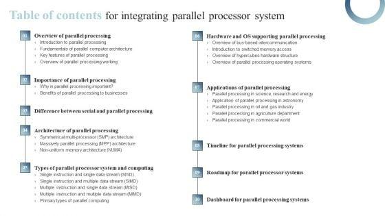 Table_Of_Contents_For_Integrating_Parallel_Processor_System_Designs_PDF_Slide_1.jpg