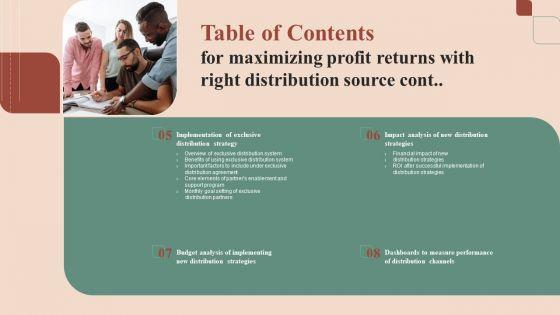 Table_Of_Contents_For_Maximizing_Profit_Returns_With_Right_Distribution_Source_Information_PDF_Slide_2.jpg