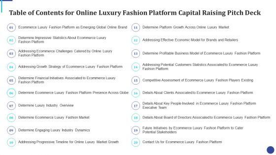 Table_Of_Contents_For_Online_Luxury_Fashion_Platform_Capital_Raising_Pitch_Deck_Brochure_PDF_Slide_1.jpg