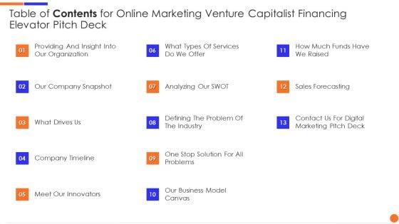 Table_Of_Contents_For_Online_Marketing_Venture_Capitalist_Financing_Elevator_Pitch_Deck_Background_PDF_Slide_1.jpg