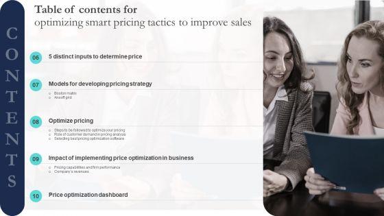 Table_Of_Contents_For_Optimizing_Smart_Pricing_Tactics_To_Improve_Sales_Guidelines_PDF_Slide_2.jpg