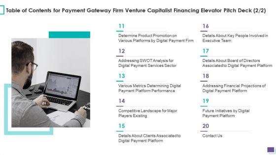 Table_Of_Contents_For_Payment_Gateway_Firm_Venture_Capitalist_Financing_Elevator_Pitch_Deck_Slides_PDF_Slide_2.jpg