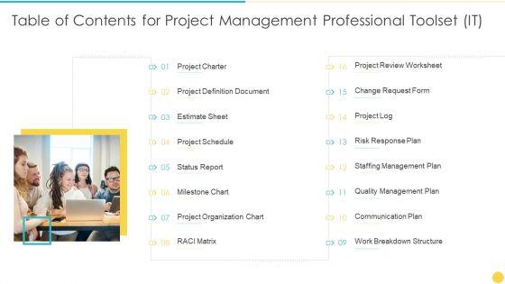 Table_Of_Contents_For_Project_Management_Professional_Toolset_IT_Download_PDF_Slide_1.jpg
