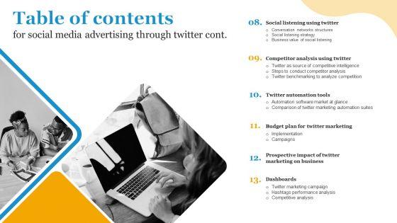 Table_Of_Contents_For_Social_Media_Advertising_Through_Twitter_Microsoft_PDF_Slide_2.jpg