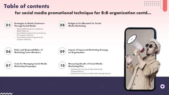 Table_Of_Contents_For_Social_Media_Promotional_Technique_For_B2b_Organization_Rules_PDF_Slide_2.jpg