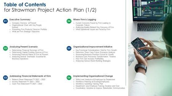Table_Of_Contents_For_Strawman_Project_Action_Plan_Information_PDF_Slide_1.jpg