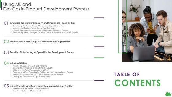 Table_Of_Contents_For_Using_Ml_And_Devops_In_Product_Development_Process_Pictures_PDF_Slide_1.jpg
