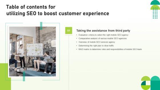 Table_Of_Contents_For_Utilizing_SEO_To_Boost_Customer_Experience_Ppt_Outline_Design_Ideas_PDF_Slide_1.jpg