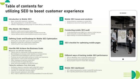 Table_Of_Contents_For_Utilizing_SEO_To_Boost_Customer_Experience_Professional_PDF_Slide_1.jpg