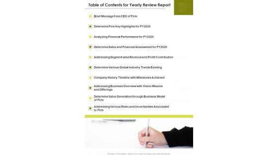 Table_Of_Contents_For_Yearly_Review_Report_One_Pager_Documents_Slide_1.jpg