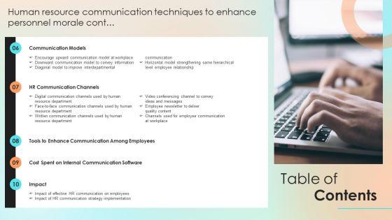 Table_Of_Contents_Human_Resource_Communication_Techniques_To_Enhance_Personnel_Morale_Topics_PDF_Slide_2.jpg