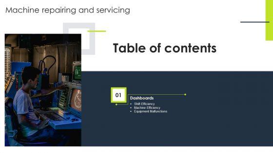 Table_Of_Contents_Machine_Repairing_And_Servicing_Ppt_File_Information_PDF_Slide_1.jpg