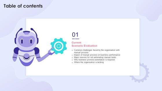 Table Of Contents Organization Enhancing Process Improvement Culture Through Automation Software Ideas PDF Table Of Contents Organization Enhancing Process Improvement Culture Through Automation Software Ideas PDF