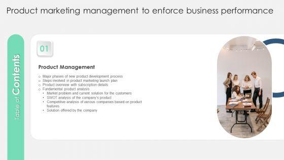 Table_Of_Contents_Product_Marketing_Management_To_Enforce_Business_Performance_Plan_Information_PDF_Slide_1.jpg