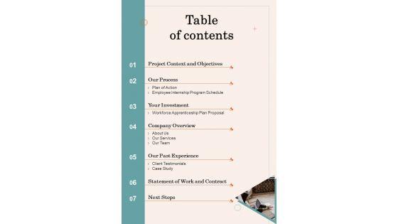 Table_Of_Contents_Proposal_For_Staff_Apprenticeship_Program_One_Pager_Sample_Example_Document_Slide_1.jpg